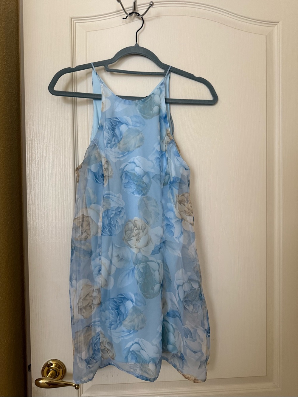 Light Blue Floral Mini Dress